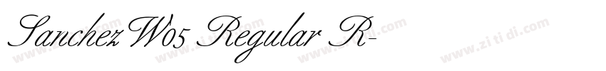 SanchezW05 Regular R字体转换